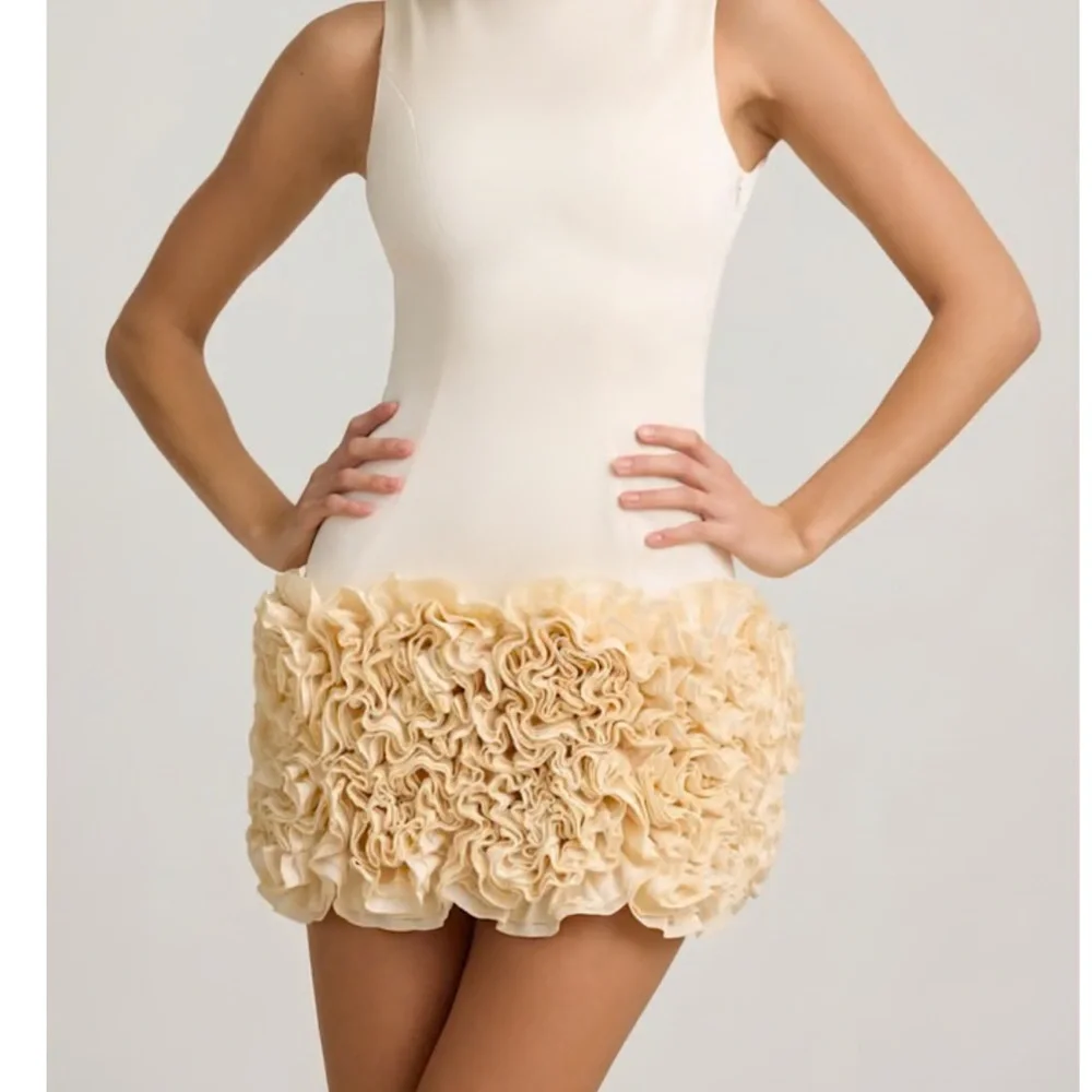 Oh Polly Cream Satin Dress - Picture 6 of 6